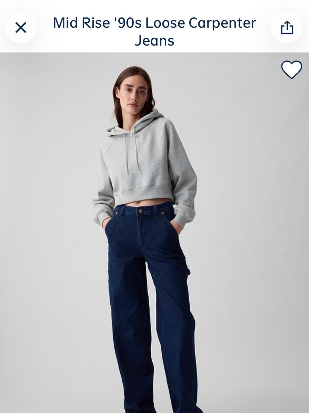 Mid Rise ‘90s loose carpenter jeans